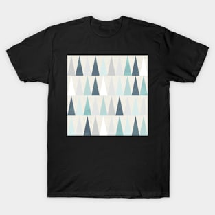 Geometric Pointy Triangles in Blue T-Shirt